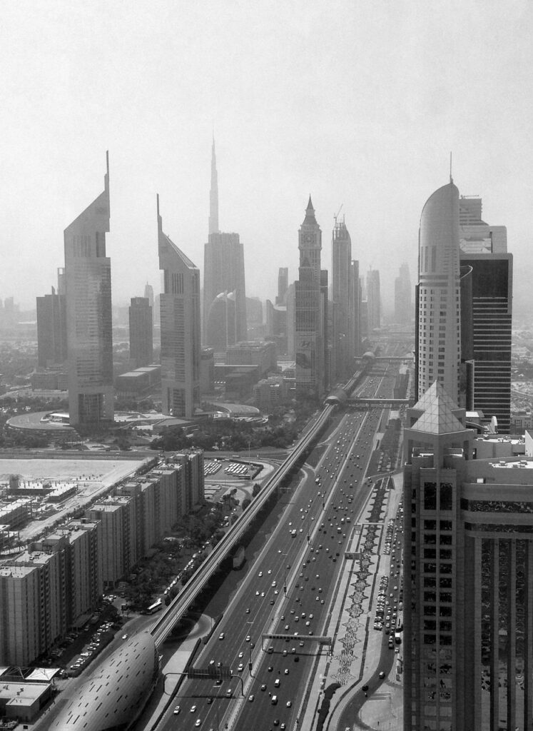 street, city, high rise, dubai, black and white, building, uae, gray street, dubai, dubai, dubai, uae, uae, uae, uae, uae