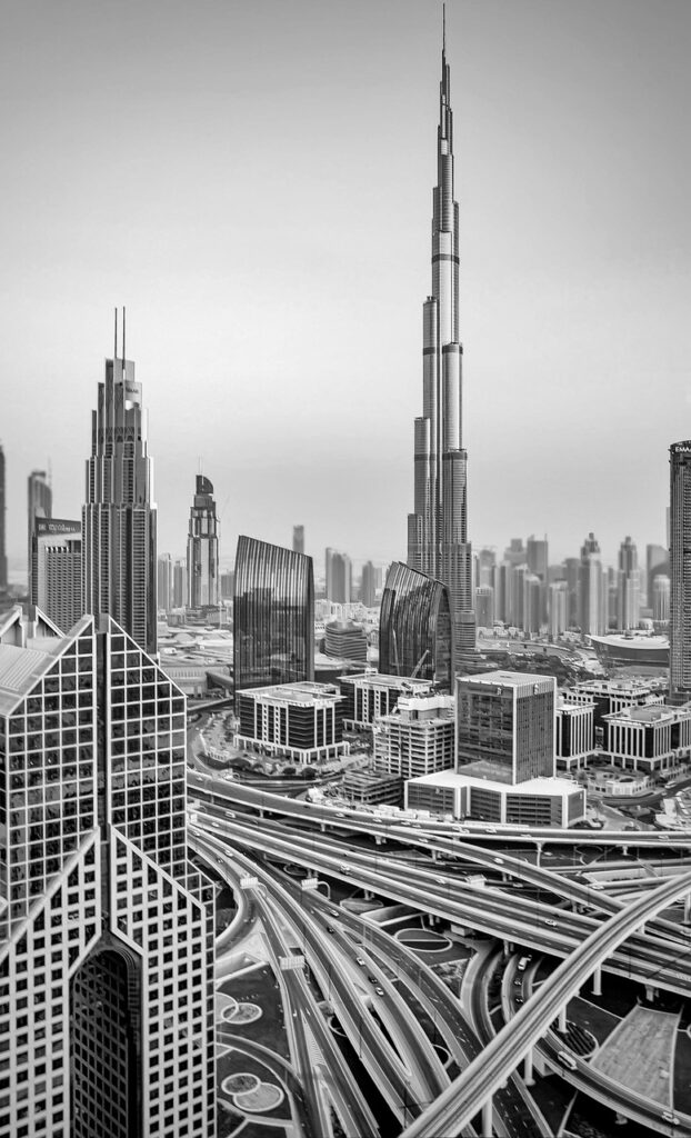 dubai, city, skyscrapers, architecture, urban, metropolis, burj khalifa, black and white, burj khalifa, burj khalifa, burj khalifa, burj khalifa, burj khalifa